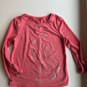 Jumping Beans Coral Long Sleeve Tee with Geometric Design